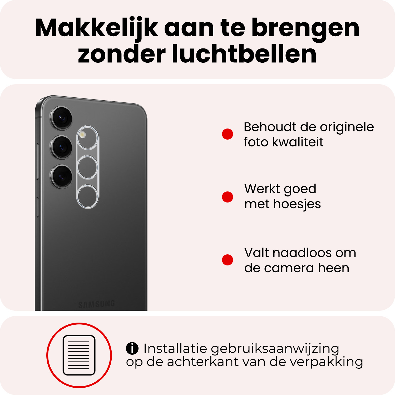 NoXx NoXx Samsung Galaxy S25 FE Camera Screenprotector - 2 PACK