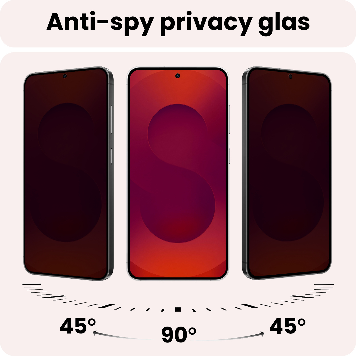 NoXx NoXx Samsung Galaxy S25 FE Screenprotector Glas Privacy - 2 PACK