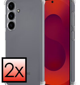 NoXx NoXx Samsung Galaxy S25 FE Hoesje Shockproof - Transparant - 2 PACK