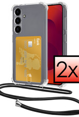 NoXx NoXx Samsung Galaxy S25 FE Hoesje Pashouder met Koord - 2 PACK