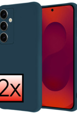 NoXx NoXx Samsung Galaxy S25 FE Hoesje Siliconen - Donkerblauw - 2 PACK