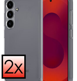 NoXx NoXx Samsung Galaxy S25 FE Hoesje Siliconen - Transparant - 2 PACK