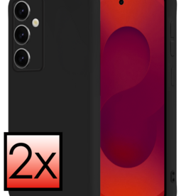 NoXx NoXx Samsung Galaxy S25 FE Hoesje Siliconen - Zwart - 2 PACK