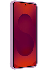 NoXx NoXx Samsung Galaxy S25 FE Hoesje Siliconen Met Screenprotector - Lila