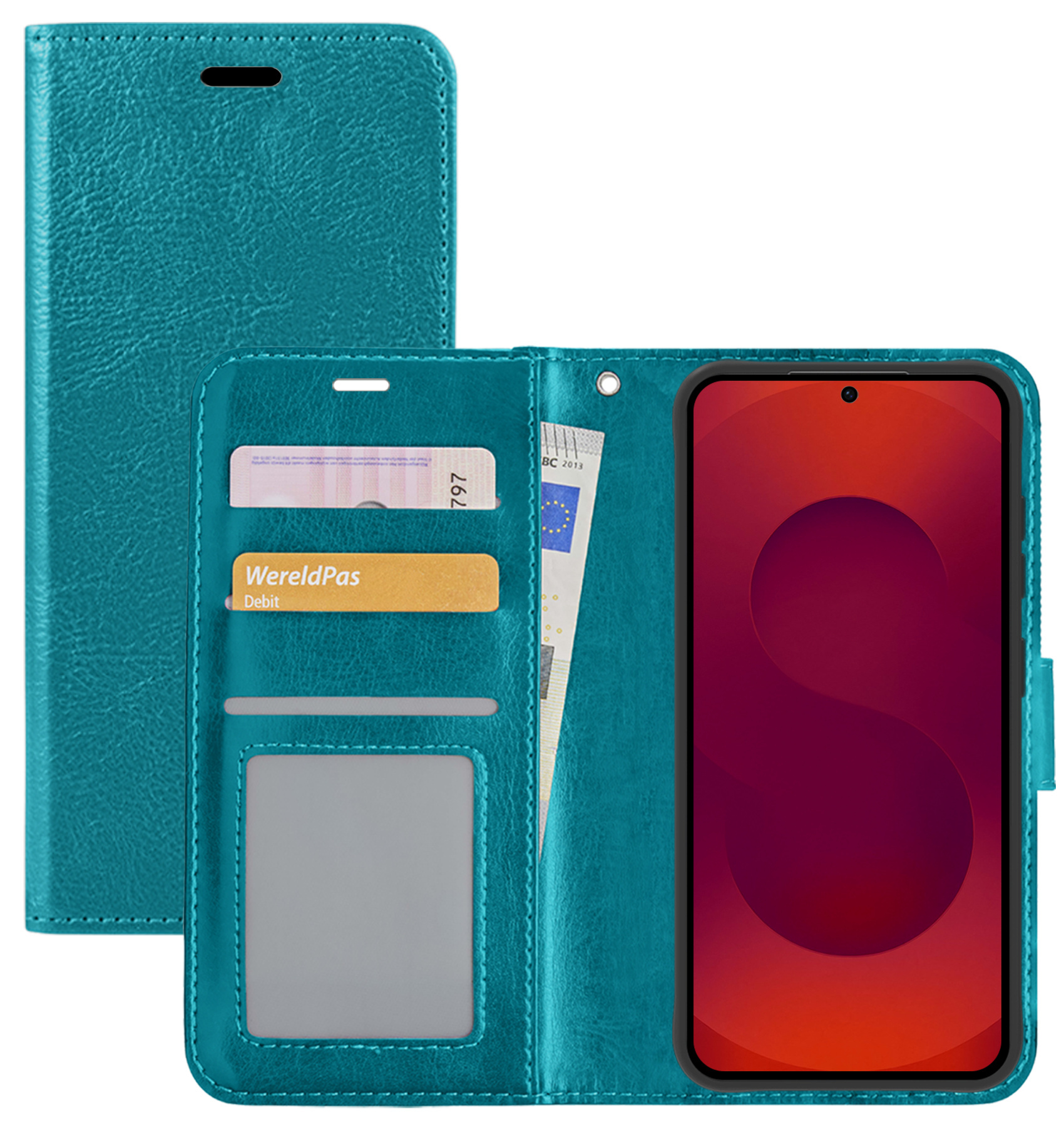 NoXx NoXx Samsung Galaxy S25 FE Hoesje Bookcase - Turquoise
