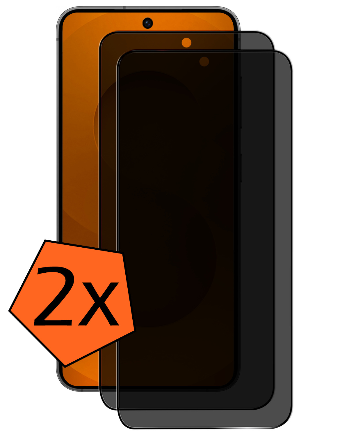 Nomfy Nomfy Samsung Galaxy S25 FE Screenprotector Glas Privacy - 2 PACK