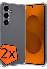 Nomfy Nomfy Samsung Galaxy S25 FE Hoesje Shockproof - Transparant - 2 PACK