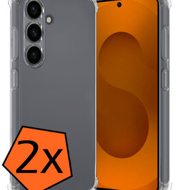 Nomfy Nomfy Samsung Galaxy S25 FE Hoesje Shockproof - Transparant - 2 PACK