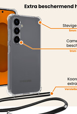 Nomfy Nomfy Samsung Galaxy S25 FE Hoesje Transparant Shockproof Met Zwart Koord
