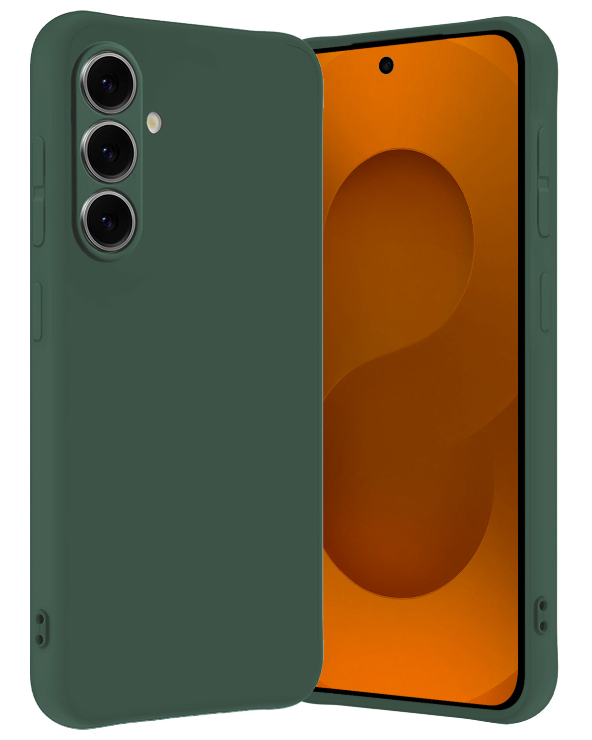 Nomfy Nomfy Samsung Galaxy S25 FE Hoesje Siliconen - Donkergroen