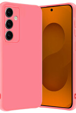 Nomfy Nomfy Samsung Galaxy S25 FE Hoesje Siliconen - Lichtroze