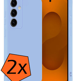 Nomfy Nomfy Samsung Galaxy S25 FE Hoesje Siliconen - Lichtblauw - 2 PACK