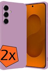 Nomfy Nomfy Samsung Galaxy S25 FE Hoesje Siliconen - Lila - 2 PACK