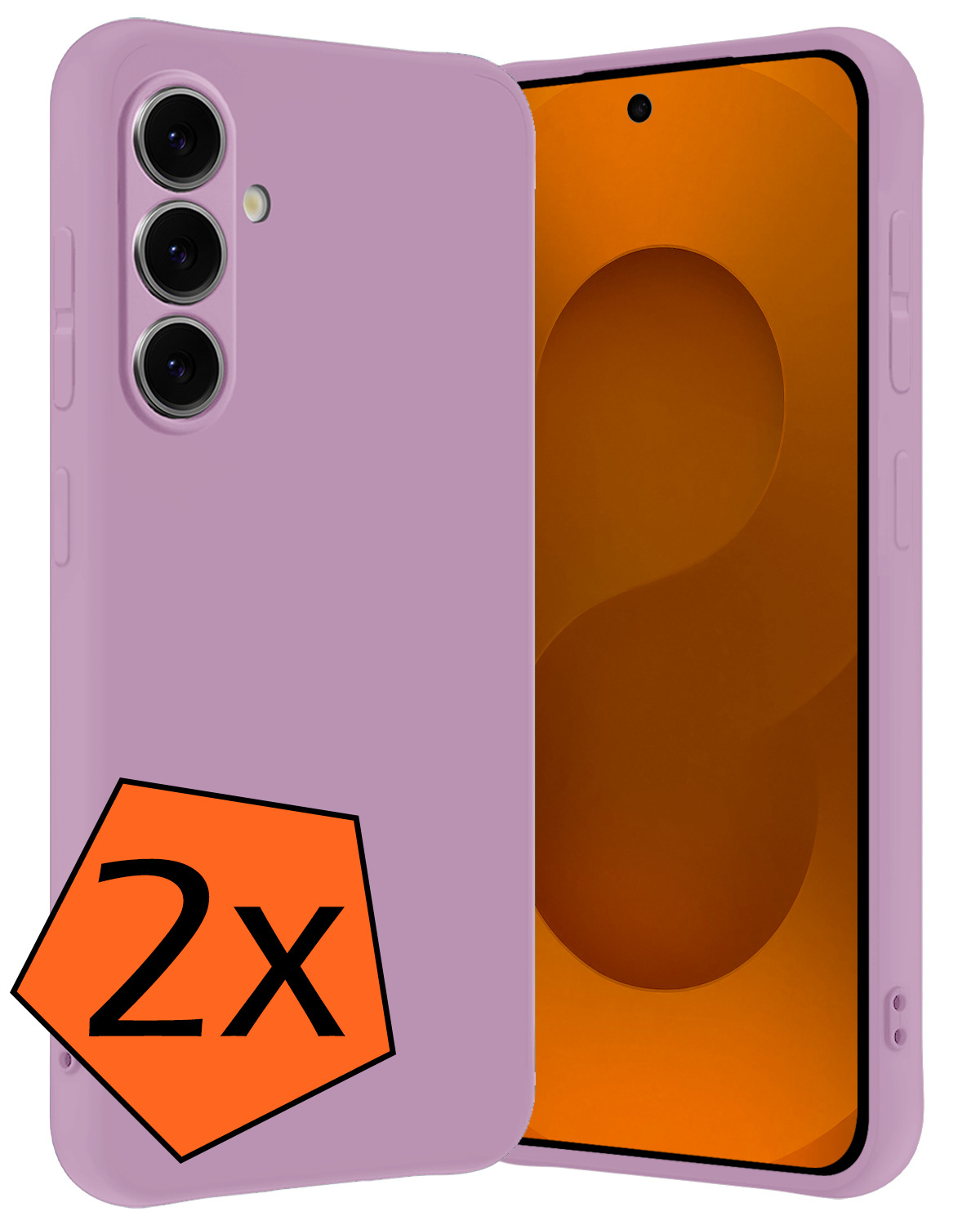 Nomfy Nomfy Samsung Galaxy S25 FE Hoesje Siliconen - Lila - 2 PACK