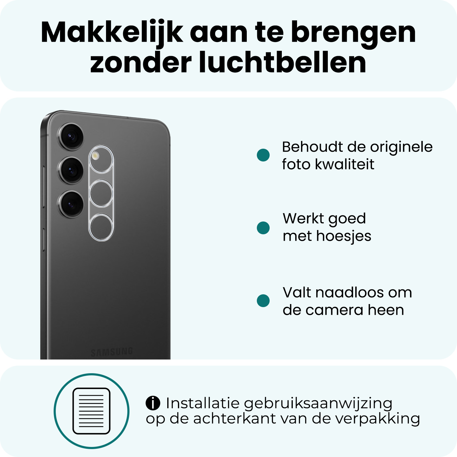 Forterra Forterra Samsung Galaxy S25 FE Camera Screenprotector - 3 PACK