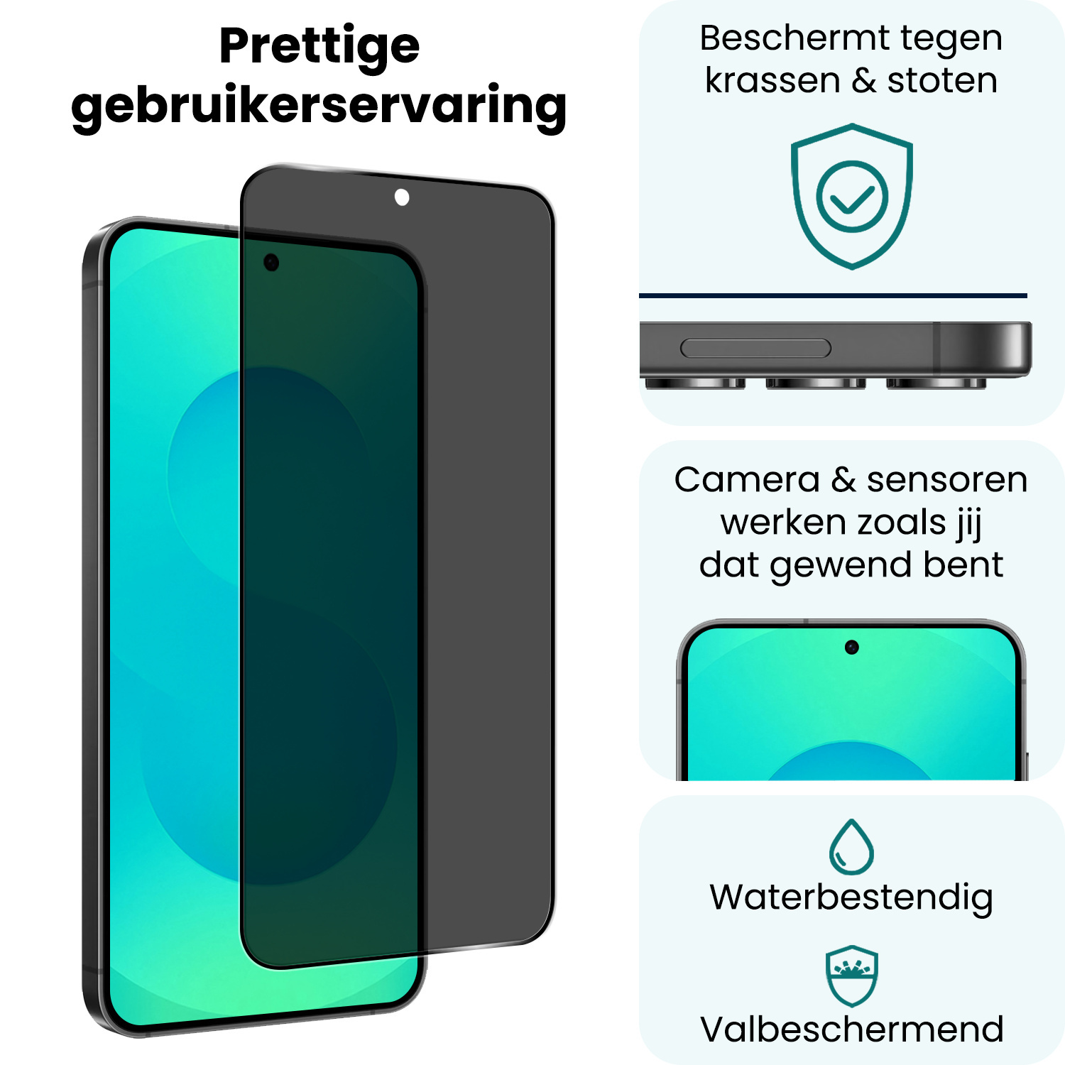 Forterra Forterra Samsung Galaxy S25 FE Screenprotector Glas Privacy