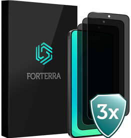 Forterra Forterra Samsung Galaxy S25 FE Screenprotector Glas Privacy - 3 PACK