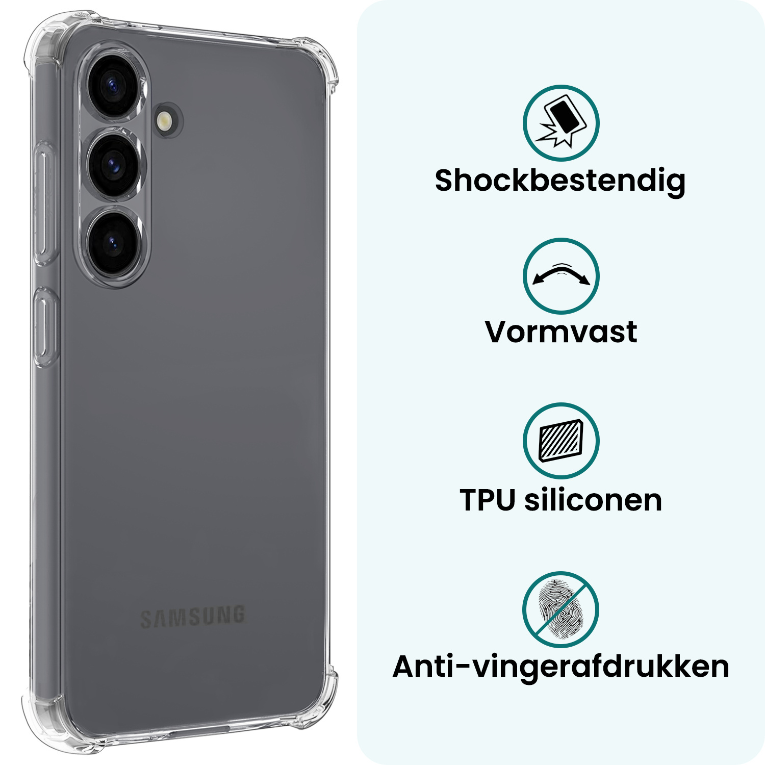 Forterra Forterra Samsung Galaxy S25 FE Hoesje Shockproof Met 2x Screenprotector