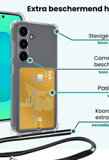 Forterra Forterra Samsung Galaxy S25 FE Hoesje Pashouder met Koord Met Screenprotector