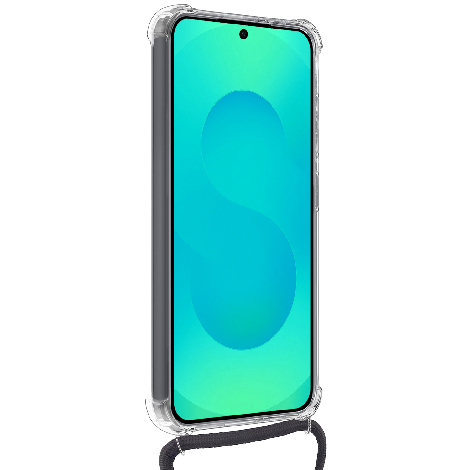 Forterra Forterra Samsung Galaxy S25 FE Hoesje Pashouder met Koord Met Screenprotector