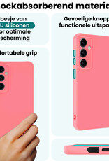 Forterra Forterra Samsung Galaxy S25 FE Hoesje Siliconen - Lichtroze