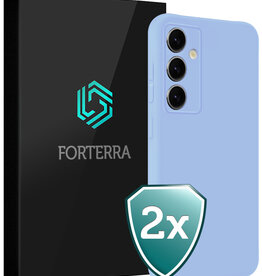 Forterra Forterra Samsung Galaxy S25 FE Hoesje Siliconen - Lichtblauw - 2 PACK