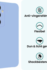 Forterra Forterra Samsung Galaxy S25 FE Hoesje Siliconen Met Screenprotector - Lichtblauw