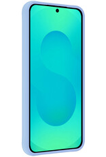 Forterra Forterra Samsung Galaxy S25 FE Hoesje Siliconen Met Screenprotector - Lichtblauw