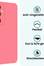 Forterra Forterra Samsung Galaxy S25 FE Hoesje Siliconen Met Screenprotector - Lichtroze