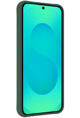 Forterra Forterra Samsung Galaxy S25 FE Hoesje Siliconen Met 2x Screenprotector - Donkergroen