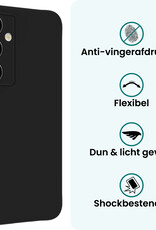 Forterra Forterra Samsung Galaxy S25 FE Hoesje Siliconen Met 2x Screenprotector - Zwart