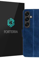Forterra Forterra Samsung Galaxy S25 FE Hoesje Bookcase - Donkerblauw