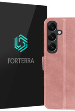 Forterra Forterra Samsung Galaxy S25 FE Hoesje Bookcase - Rose Goud