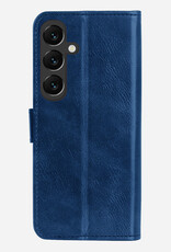 Forterra Forterra Samsung Galaxy S25 FE Hoesje Bookcase Met 2x Screenprotector - Donkerblauw