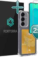 Forterra Forterra Samsung Galaxy S25 FE Hoesje Pashouder Met 2x Screenprotector