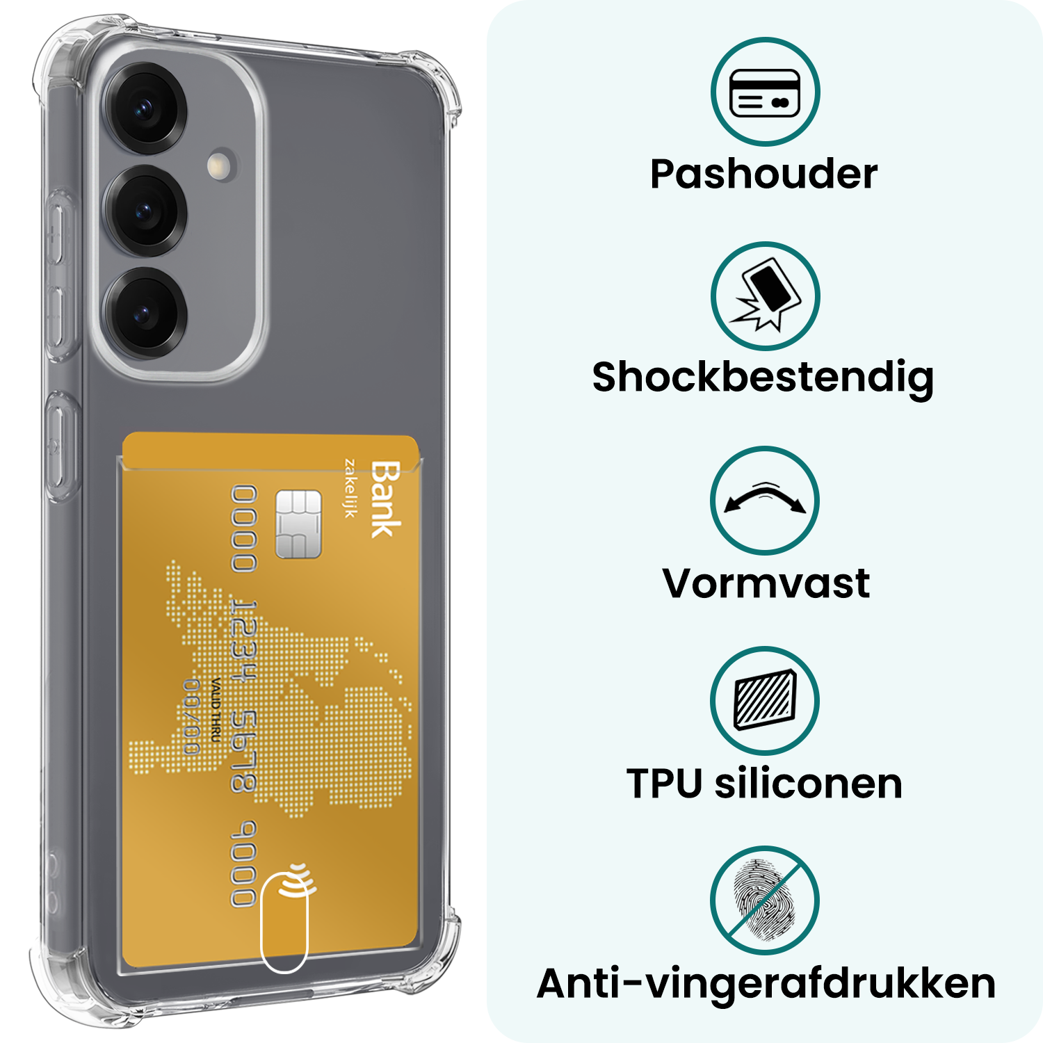 Forterra Forterra Samsung Galaxy S25 FE Hoesje Pashouder - 2 PACK