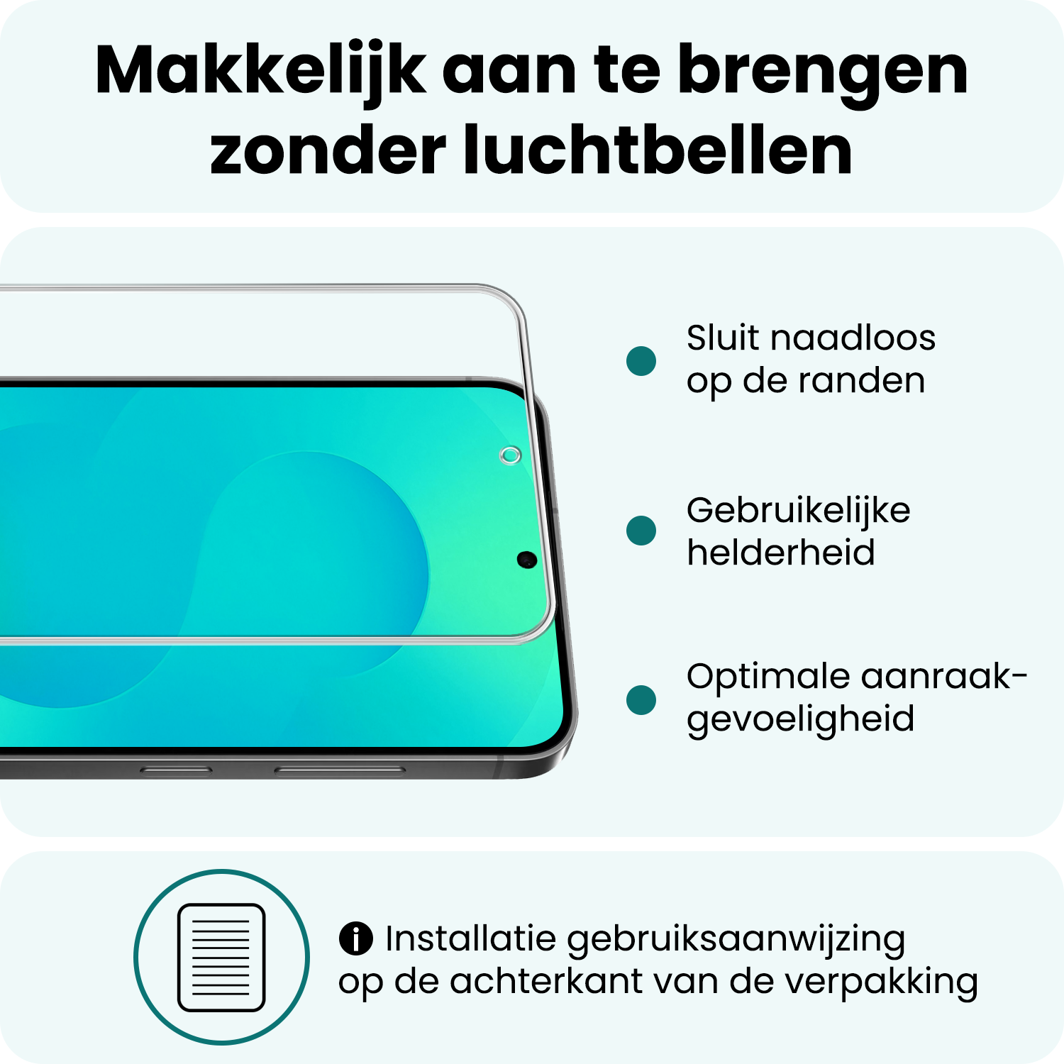 Forterra Forterra Samsung Galaxy S25 FE Hoesje Siliconen Met Screenprotector - Transparant