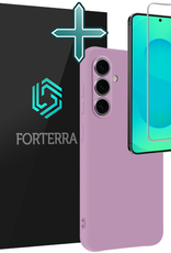 Forterra Forterra Samsung Galaxy S25 FE Hoesje Siliconen Met Screenprotector - Lila