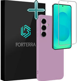 Forterra Forterra Samsung Galaxy S25 FE Hoesje Siliconen Met Screenprotector - Lila