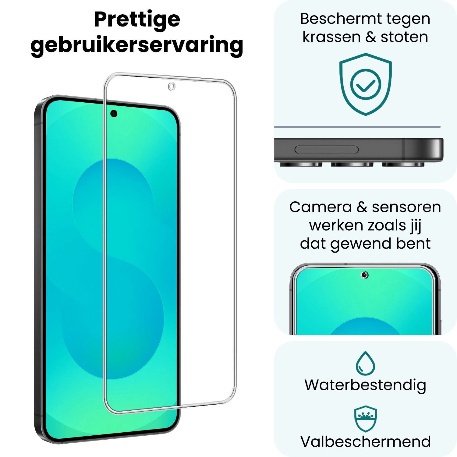 Forterra Forterra Samsung Galaxy S25 FE Screenprotector Glas - 2 PACK