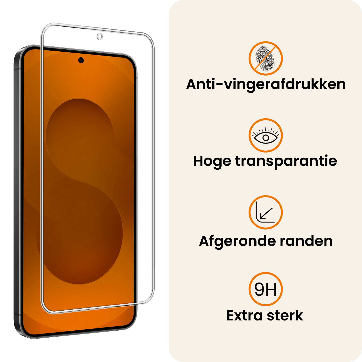 Nomfy Nomfy Samsung Galaxy S25 FE Hoesje Siliconen Met Screenprotector - Zwart