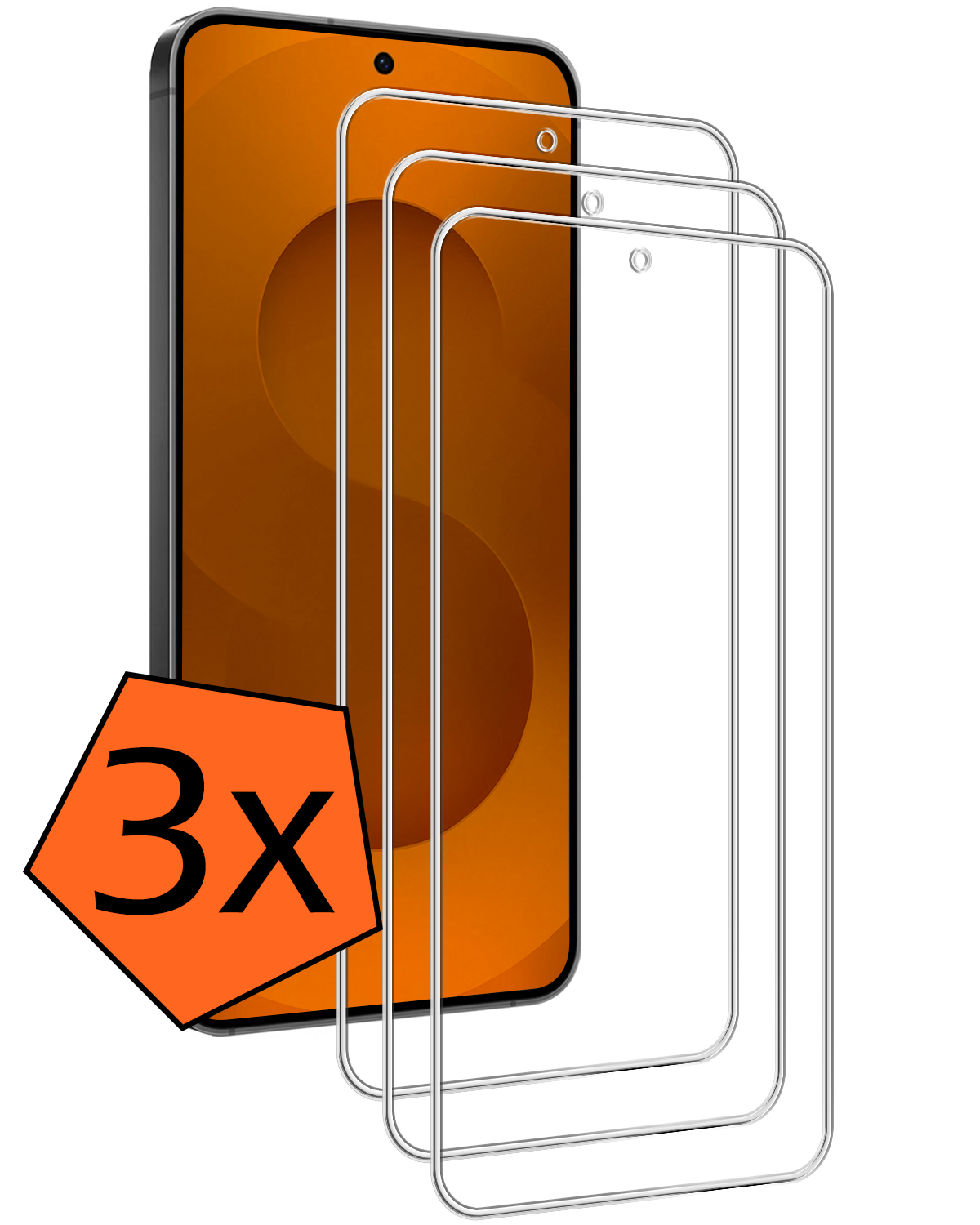 Nomfy Nomfy Samsung Galaxy S25 FE Screenprotector Glas - 3 PACK