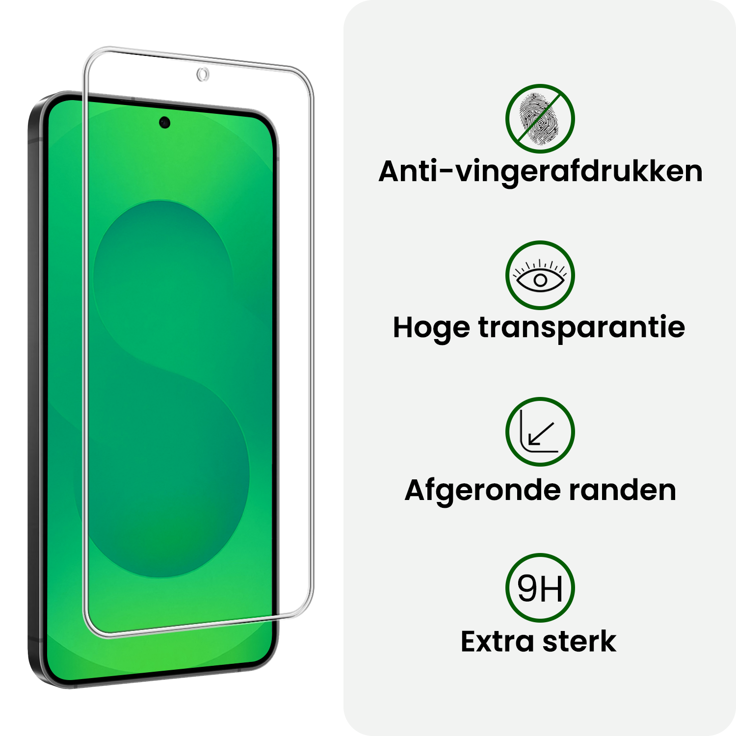BASEY. BASEY. Samsung Galaxy S25 FE Hoesje Bookcase Met 2x Screenprotector - Donkerblauw