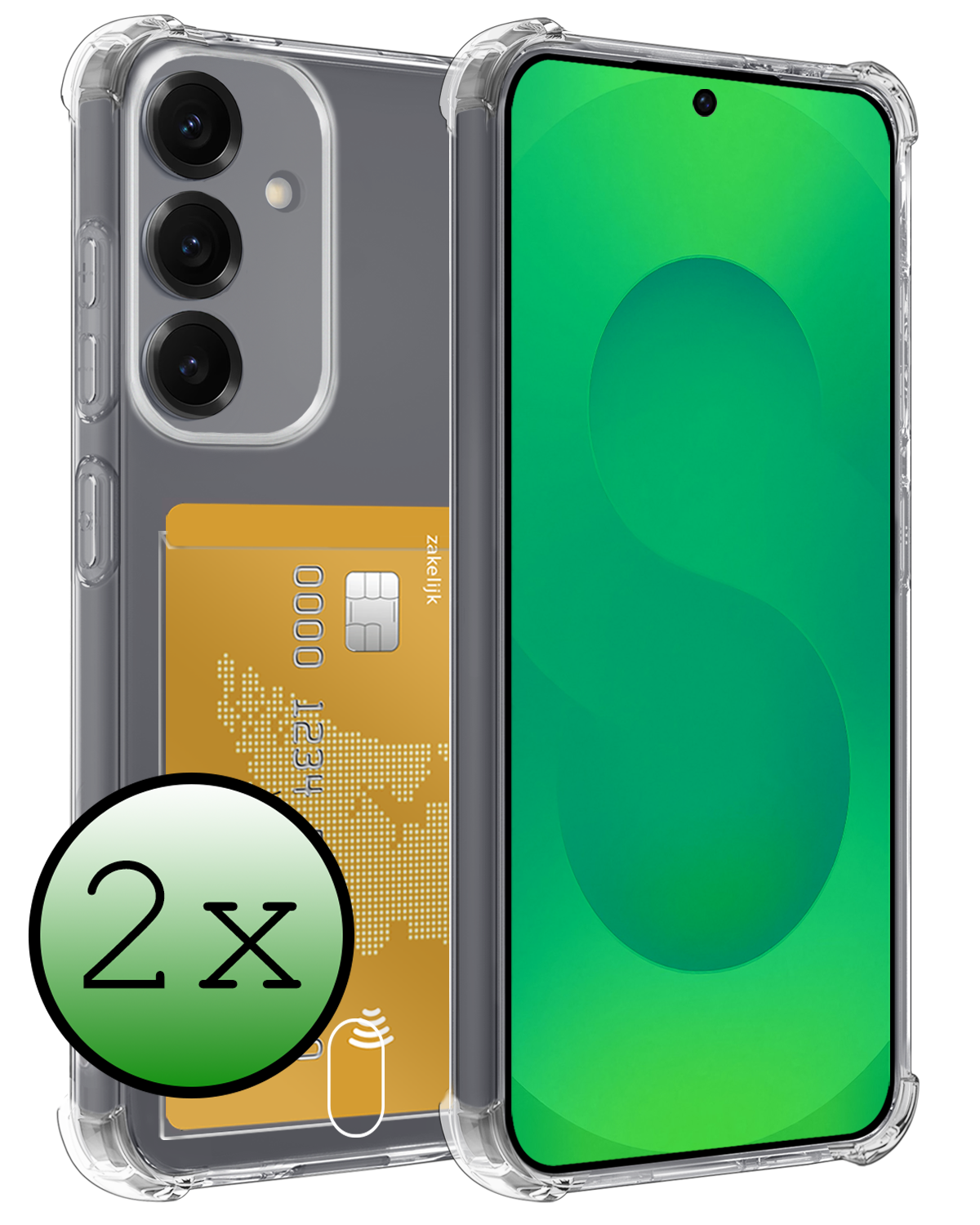 BASEY. BASEY. Samsung Galaxy S25 FE Hoesje Pashouder - 2 PACK