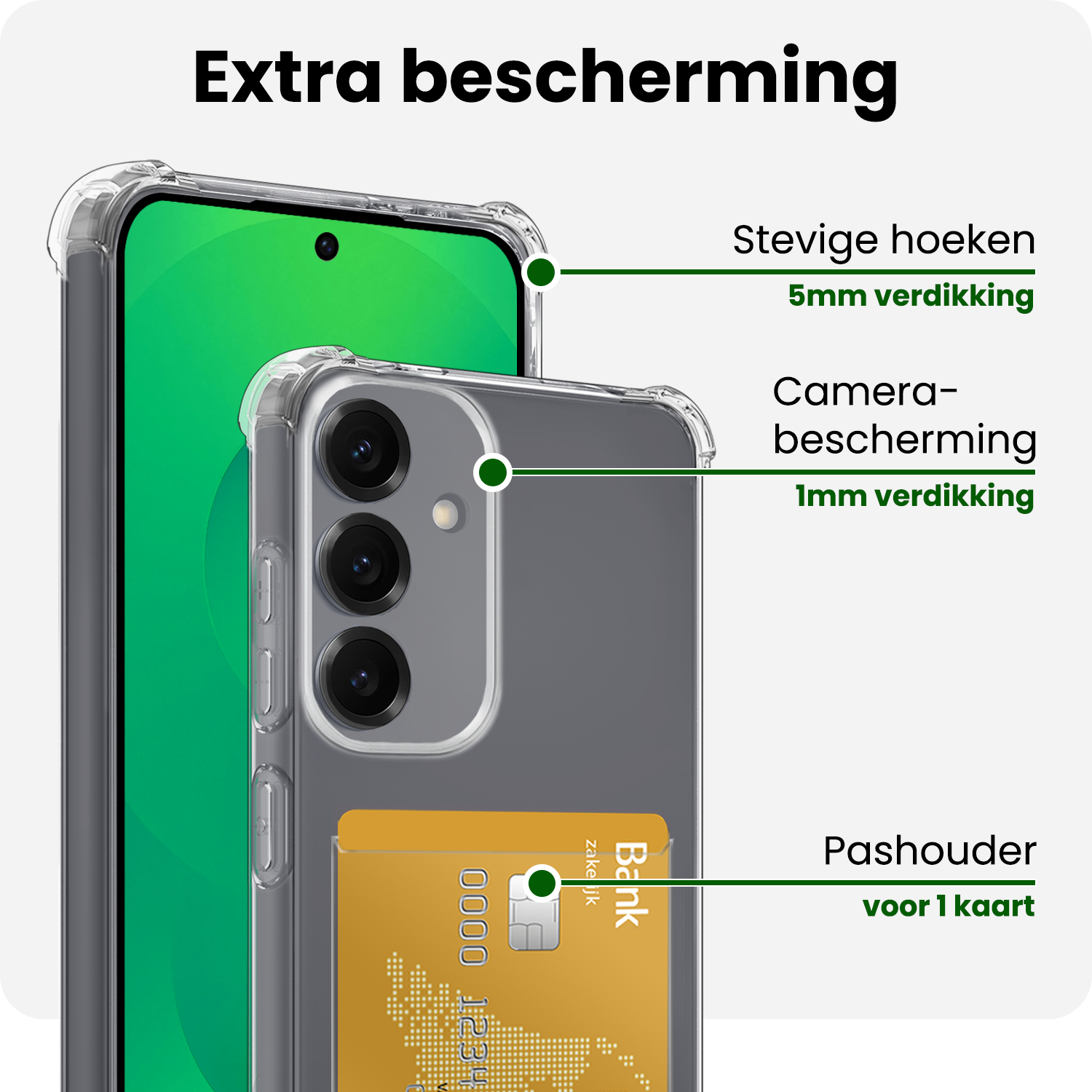 BASEY. BASEY. Samsung Galaxy S25 FE Hoesje Pashouder Met Screenprotector