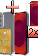 NoXx NoXx Samsung Galaxy S25 FE Hoesje Pashouder Met 2x Screenprotector
