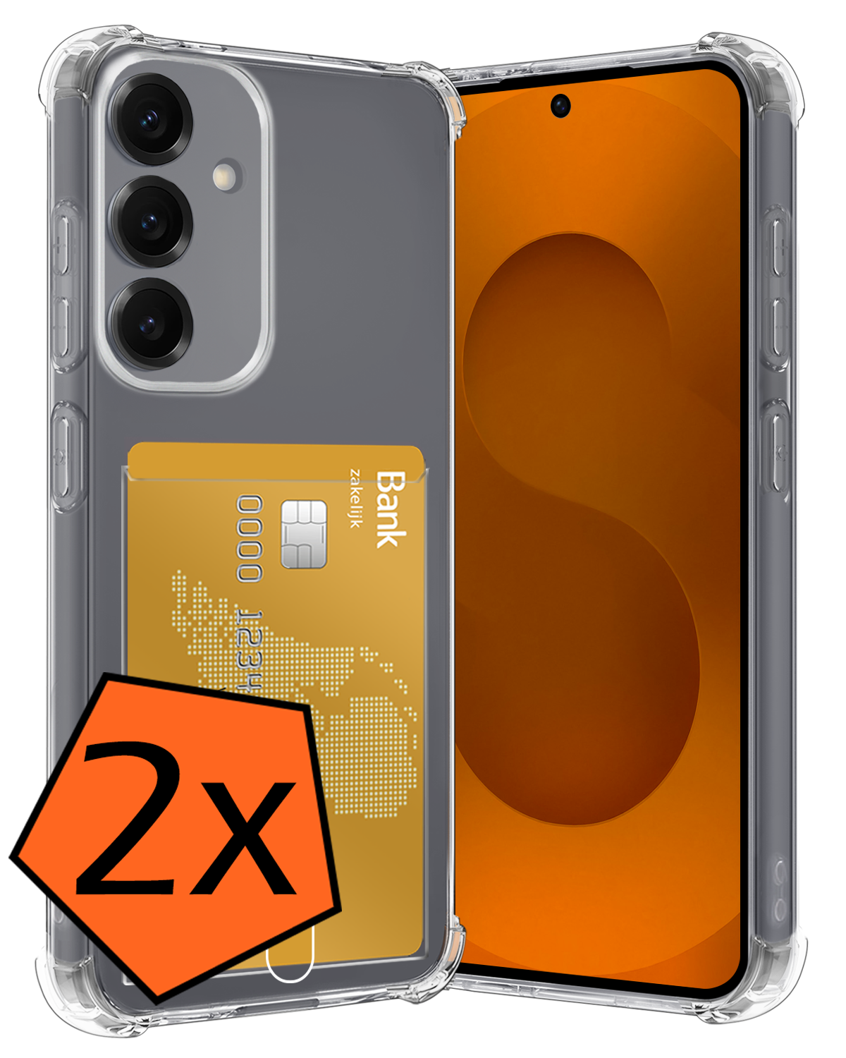 Nomfy Nomfy Samsung Galaxy S25 FE Hoesje Pashouder - 2 PACK