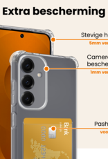 Nomfy Nomfy Samsung Galaxy S25 FE Hoesje Pashouder Met Screenprotector