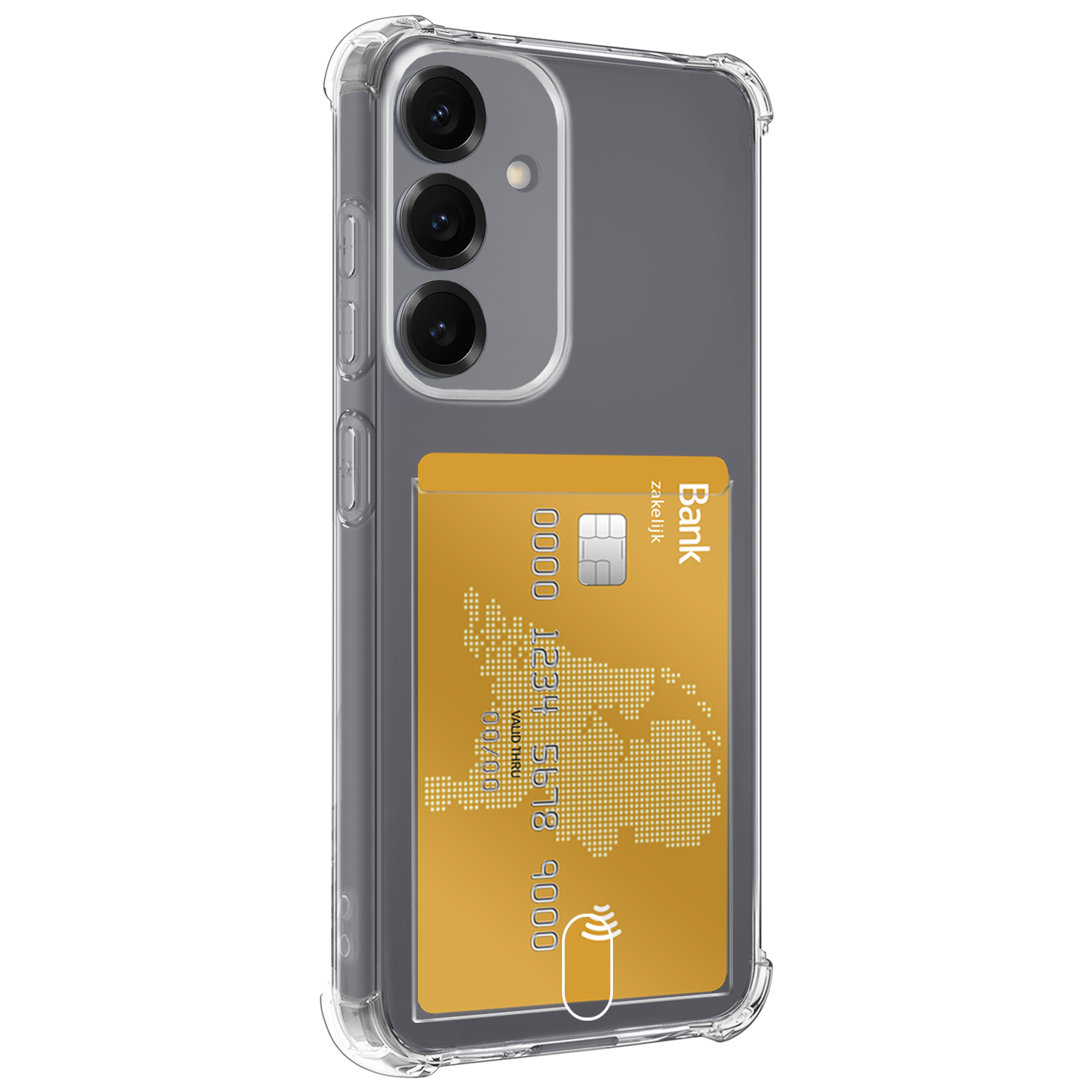 Nomfy Nomfy Samsung Galaxy S25 FE Hoesje Pashouder Met Screenprotector