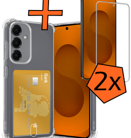 Nomfy Nomfy Samsung Galaxy S25 FE Hoesje Pashouder Met 2x Screenprotector